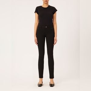 DL1961 Coco Straight Mid Rise Curvy 34" - Black